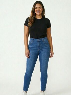 Express Women's High-Rise Slim Jeans in Medium Blue
